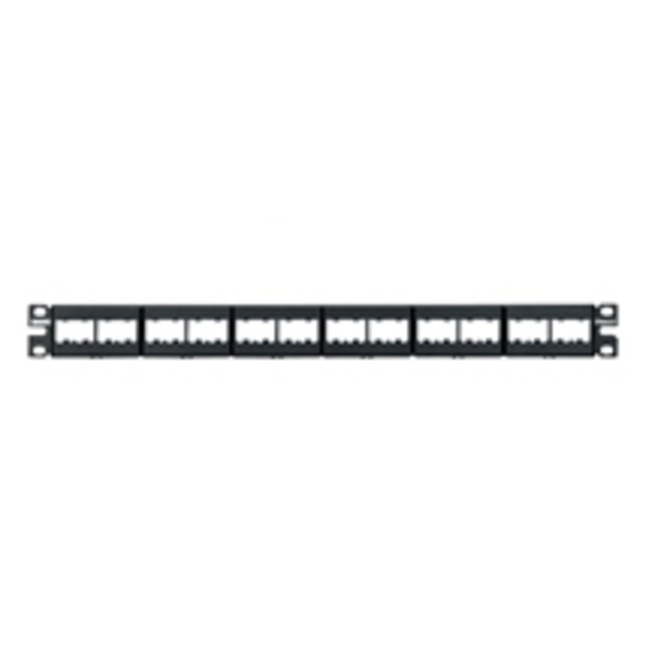 Panduit 24-PORT PANEL UNLOADED, SNAP-IN 4-PORT FACEPLATE, BLK W/OUT LABEL ROHS CPP24WBLY